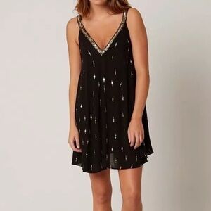 Free People Black Sequin Mini Dress